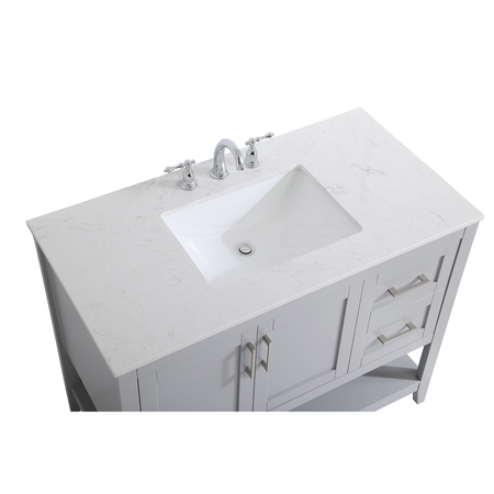 Elegant Decor 42 Inch Single Bathroom Vanity In Grey VF16042GR